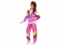 Smiffys Kostüm 80er Jahre Trainingsanzug rosa-lila