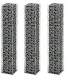 vidaXL Gartenzaun Gabionen-Set 3-tlg. Verzinkter Draht 25&times;25&times;150 cm, (3-St)