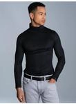 Rollkragenshirt TRIGEMA "TRIGEMA Rollkragenshirt", Herren, Gr. S, schwarz,