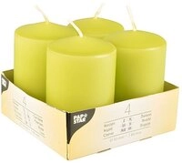 PAPSTAR Stumpenkerze Stumpenkerzen &Oslash; 50 mm, 80 mm kiwi 4 Stk