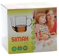 SIMAX Fetttrennkanne Fett-Trenner 1 Liter mit Scala, Glas, (1-St), Fett-Trenner,