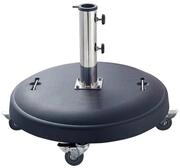 DEGAMO Betonschirmst&auml;nder 50kg, schwarz, mit Rollen, f&uuml;r St&ouml;cke bis &Oslash; 58 mm, 1