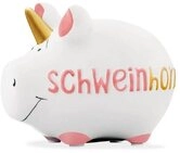 Wurm Spardose KCG Kleinschwein Sparb&uuml;chse Sparschwein Urlaubskasse Schweinhorn