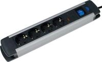 as - Schwabe Mehrfach Steckdosenleiste "ALux" 1,5m, IP20, 230V Steckdosenleiste