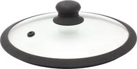 Kr&uuml;ger Deckel Glasdeckel Saphir mit Soft-Touch-Knopf, (1-tlg), hitzebest&auml;ndig...