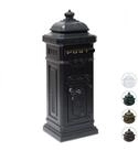 relaxdays Briefkasten Standbriefkasten Antik, schwarz