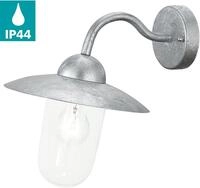 EGLO Wandleuchte MILTON Wandlampe, E27, IP44, Stahl und Glas, Au&szlig;enlampe, Garten,