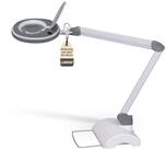 Lumeno Lupenlampe 821X LED dimmbare Lupenlampe mit kristallklarer 127mm Linse,...