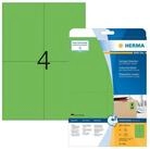 HERMA Etikettenpapier Herma Etiketten abl&ouml;sbar 105 x 148 mm gr&uuml;n 20 Bl 80...