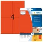HERMA Etikettenpapier Herma Etiketten abl&ouml;sbar 105 x 148 mm rot 20 Bl 80 Etik.