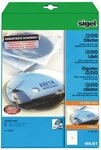 Sigel Etiketten CD-/DVD-Etiketten Inkjet 117mm VE=50 St&uuml;ck (25 Blatt) wei&szlig;