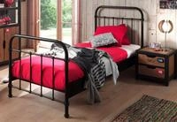 Vipack Einzelbett New York, Bettgestell Metall, pulverbeschichtet, in zeitlosem