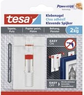 tesa Klebehaken tesa 77777 Klebenagel verstellbar Wei&szlig; Inhalt: 2 St., (77777)