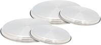 Kr&uuml;ger Herd-Abdeckplatte Edelstahl Herdplatten-Set, 4-tlg., Edelstahl, (Set, 4...