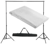 vidaXL Fotohintergrund 300 x 300 cm Fotohintergrund-System 300x300 cm Wei&szlig;