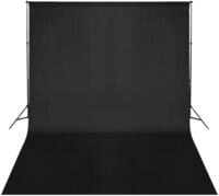 vidaXL Fotohintergrund Fotohintergrund-System 500 x 300 cm Schwarz