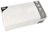 PAPSTAR Papierserviette Servietten, 3-lagig 1/4-Falz 33 cm x 33 cm weiss 250 Stk
