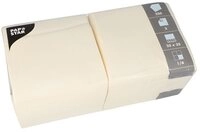 PAPSTAR Papierserviette Servietten, 3-lagig 1/4-Falz 33 cm x 33 cm creme 250 Stk