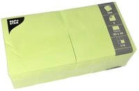 PAPSTAR Papierserviette Servietten, 3-lagig 1/4-Falz 33 cm x 33 cm limonengr&uuml;n...