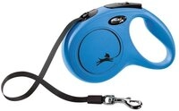 flexi Flexileine FLEXI Rollleine New CLASSIC Gurt - 5m, bis 25kg Farbe: Blau