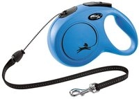 flexi Flexileine FLEXI Rollleine New CLASSIC Seil - 8m, bis 20kg Farbe: Blau