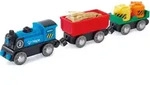 Hape Spielzeug-Eisenbahn G&uuml;terzug mit Batterieantrieb bunt