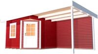 weka Gartenhaus Designhaus 213B Gr.1, BxT: 586x278 cm, (Set)