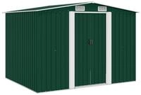 vidaXL Gartenhaus vidaXL Gartenschuppen Gr&uuml;n Metall 257 x 205 x 178 cm