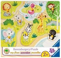 Ravensburger Puzzle RAVENSBURGER Holzpuzzle Tiere im Zoo, Puzzleteile