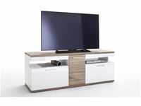 MCA Furniture Luzern TV-Lowboard 1500 mm weiß/Eiche