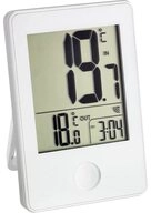 TFA Dostmann Raumthermometer Funk-Thermometer mit Uhr 30.3051.02