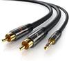 Primewire Audio-Kabel, Cinch, 3,5-mm-Klinke, RCA, AUX (150 cm), Stereo HiFi
