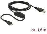 Delock 84803 USB Kabel USB 2.0 1,5 m USB A Micro-USB B Schwarz USB-Kabel