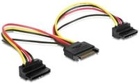 Delock DeLOCK Y-Kabel Power SATA 15 Pin > 2 x SATA HDD, Computer-Kabel