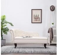 vidaXL Sitzbank 168 x 58 x 77 cm Chaiselongue Creme Kunstleder Liegesofa...
