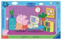 Ravensburger Puzzle Peppa am Computer Rahmenpuzzles 15 Teile, 15 Puzzleteile