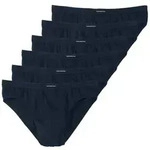 G&Ouml;TZBURG Slip Pure Cotton (6-St) mit doppeltem Frontbeeich ohne Eingriff blau M