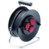 Bachmann Schutzkontakt-Aufrollkabeltrommel 3fach 230VAC Kabeltrommel (Kabell&auml;nge 25