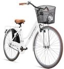 bergsteiger Cityrad Amsterdam 26, 28 Zoll Damenfahrrad, ab 150 cm, Korb, 1 Gang,