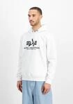 Hoodie ALPHA INDUSTRIES "Basic Hoodie BL", Herren, Gr. S, wei&szlig;, Obermaterial: 80%