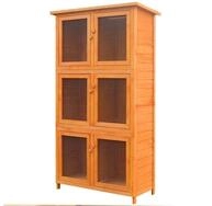 vidaXL Kleintierstall vidaXL Kleintier-/Kaninchenstall 6 Boxen Holz