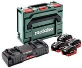 metabo Metabo Basis Set 4 x LiHD 8.0 Ah + ASC 145 Duo + metaBOX 145 Akku...