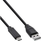 Inline USB 2.0 Kabel, USB-C Stecker an A Stecker, schwarz, 1,5m USB-Kabel