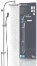 Eisl Duschsystem STILOVAL, H&ouml;he 101 cm, Regendusche ohne Armatur, Duschsystem...