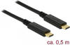 Delock USB 3.1 Gen 2 (10 Gbps) Kabel Type-C zu Type-C 0,5 m PD......