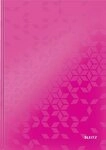 LEITZ Notizbuch Notizbuch Wow A4 80 Blatt 90g/qm liniert pink