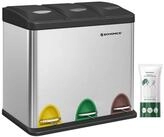 SONGMICS M&uuml;lleimer 3x8 L, kleine Kapazit&auml;t, M&uuml;lltrennsystem 3 F&auml;cher, f&uuml;r...