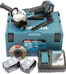 Makita Akku-Winkelschleifer DGA511RTJ, (Set), inkl. Akku, Ladeger&auml;t,
