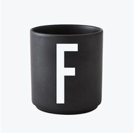 Design Letters Becher Porzellanbecher Schwarz F, Porzellan