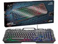 Speedlink ORIOS Metall USB Gaming Tastatur PC-Tastatur (RGB Beleuchtung, Gamer